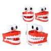 TOYANDONA 4 Pcs Wind-up Chatter Teeth with Eyes,Funny Walking Babbling Chattering Teeth Toys Halloween Novelty Party Favors Gag Gifts for Kids