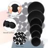 36 Pieces (2",1-3/8",1") Black Discbound Discs Plastic Binder Rings Expansion Discs Notebooks Planner Discs Binder Accessories Disc Binder System Book Binding Discs for Planner Scrapbooking (Black)