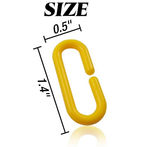 RONYOUNG 620PCS Rainbow C-Clips Plastic Chain Links, Bird Swing & Climbing Chain Cage Toy Clips & Hooks, DIY Kids Learning Toys for Classroom, Suitable for Sugar Glider, Rat, Parrot, Bird