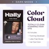 Hally Hair Color Cloud Hair Dye (Dark Mode) - Demi-Permanent Foam Hair Color for Women & Men - Mess-Free & Long-Lasting Hair Dye Kit, Hair Coloring Products Wash Out in 4-6 Weeks, Vegan