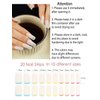 Wahrshei Semi Cured Gel Nail Strips | 20pcs Jelly Beige Semi Cured gel Nails Sticker | Gel Nail Wraps UV for Home Nails DIY
