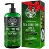 Viking Revolution Tea Tree Body Wash Soap for Men - Helps Athlete's Foot, Jock Itch, Eczema & Body Odors - Extra Strength Tea Tree Oil Men's Body and Foot Wash