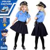 Loscola Police Officer Costume for Kids, Girls Police Costume for Kids, Halloween Costumes for Girls Kids 3-12, Cop Police Uniform for Girls, Police Outfit for Party Dress Up