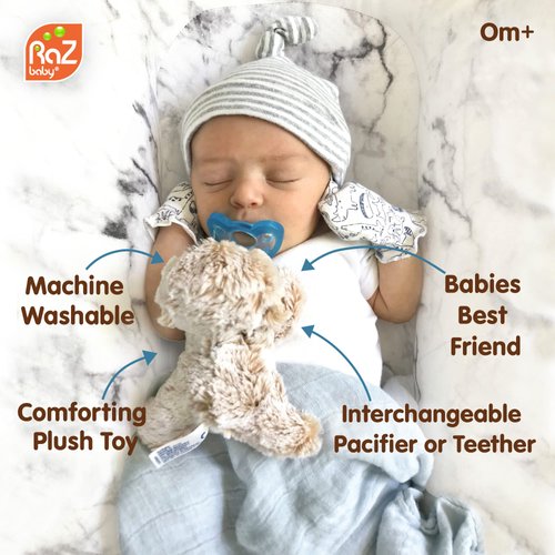 Baby Shark - RaZbuddy RaZberry Teether/Pacifier Holder w/Removable Baby Teether Toy - 0M+ - Bpa Free - RaZbaby