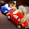 TONGMAN 12 inch Car Plush Toy, Car Shaped Plush Pillow, Super Cute Car Plush Cushion, Great Gift for Kids or Birthday Party (Red)