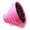 Collapsible Hair Diffuser Attachment for Hair Dryers, Portable Silicone Diffuser for Curly Hair, Universal Fit 1.57-1.99 Inch Nozzle, Ideal for Travel, Salon, and Home Use (Rose Red)