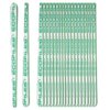 ForPro Professional Collection Tapered ECOFILES, Eco-Friendly Manicure and Pedicure Foam Board Nail File, 100/180 Grit, Green, 20-Count