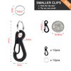 CooBigo 12 Sets Tiny Carabiner Clip Metal Small Spring Snap Hooks 1 inch Mini Paracord Hanging Clips for Camera Strap, Flashlight, Key Chain