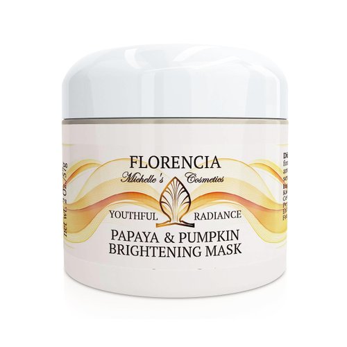 Florencia Papaya & Pumpkin Brightening Mask. Natural, Exfoliating, Skin Softening & Smoothing Facial Mask. Gently Removes Impurities & Brightens. 2 oz