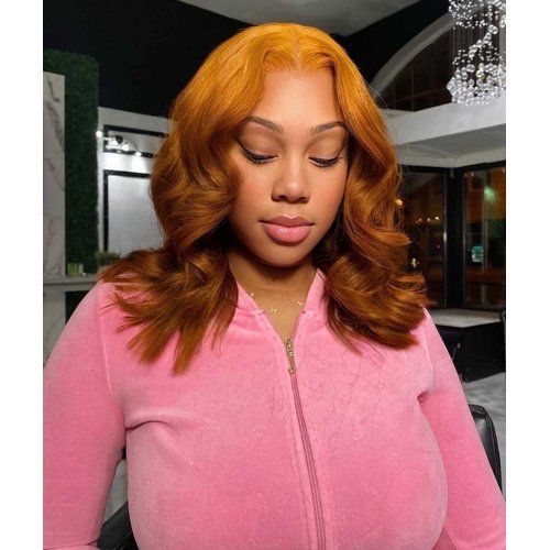 SHINEWIGHAIR Natural Bob Wig Human Hair Body Wave T Part Lace front Wigs Middle Part Lace Wigs Plucked With Baby Hair (14inch)