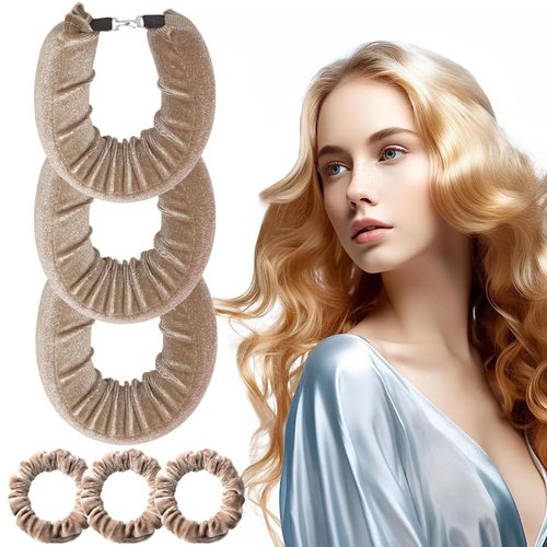 No Heat Curlers, 6pcs Extra Thick Hair Curlers to Sleep in No Heat Curling Headband,Rods with Hook, Suede curling wand suitable for all hair types