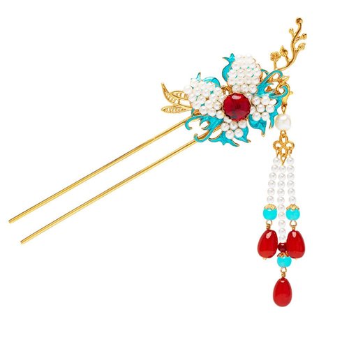 Pearl Butterfly Hair Stick Ancient Hair Pin Pearl Tassel Hair Accessories for Women MGPFERD