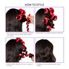 Red by Kiss Flexi Rods 7", 9/16" Diameter - Heatless Hair Curler for 90S Glamorous Bouncy Curls Beach Waves, No Slips, Sleep Styler (6 PCS x 3 PACKS)