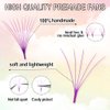 Colored Premade Fans Eyelash Extensions 10D 12mm Professional Colored Individual Lashes Volume Lash Extensions Ponited Base Premade Fans…