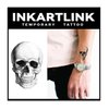 INKARTLINK Temporary Tattoos, 3 Sheets Small Semi Permanent Tattoo Adult Art Design Waterproof Temp Tattoo Party Favors Realistic Look, No Adhesive, No Reflection, Lasts 1-2 Weeks Black (Skull)