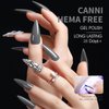 CANNI Grey Gel Nail Polish, 1Pcs Grey Gel Polish Dark Grey Color Nail Polish Gel High Gloss Soak Off U V Gel Nail French Nail Manicure Salon DIY