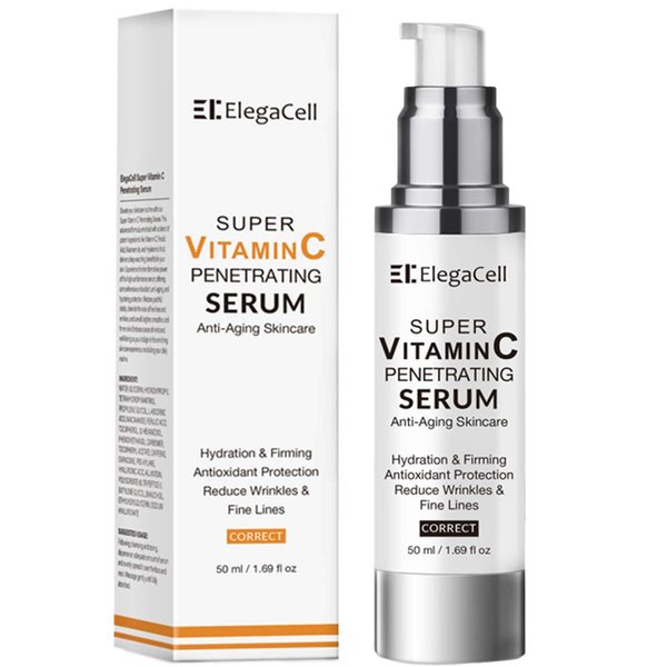 ElegaCell Super Vitamin C Serum for Women Over 70 - Advanced Anti-Aging Vitamin C Face Serum,Super Vitamin C Penetrating Serum for Mature Skin, All-in-One Formula 1.69 fl oz