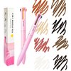 MKNZOME 4 in 1 Makeup Pen, 8 Colors Eyebrow Contour Eyebrow Pencil Eyebrow Pen Makeup Pencil 4 in 1(Eye Liner, Brow Liner, Lip Liner, Highlighter) Travel Beauty Makeup Pen, 2 Count