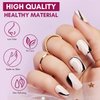 Makartt Gel Nail Polish Liner Set 8ML 2 Colors White and Black for Winter French Nail Art French Tips Swirls DIY Manicure Soak Off UV Curing with Thin Brush