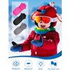 4 Pairs Kids Ski Gloves Waterproof Warm Snow Mittens Winter Warm Gloves for Outdoor Activities (Rose Red, Gray, Royal Blue, Black, 5-8 Years)