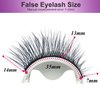 Wffenhefragrance Artificial Mink Eyelashes - Fluffy Wispy Lashes 5 Pairs | Natural Look False Eyelashes Extensions| Easy to Apply | Reusable Strip Lashes | 7-13-14mm