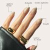 Glamnetic Press On Nails - Honey Bun | Trendy Neutral Nude Velvet Sparkly Short Almond Fake Nails, Reusable | 15 Sizes - 30 Nail Kit