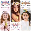 EMOME Face Temporary Tattoos for Girls - 15 Sheets Party Pack, Girls Birthday Party Supplies Face Paint Tattoos Makeup, Tattoo Stickers for Kids Party Favors Goodie Bag Stuffers