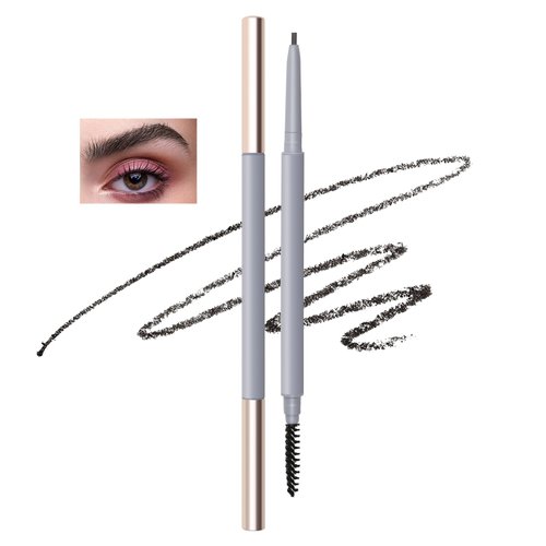 GEUUFEA Micro Eyebrow Pencil, 1.5MM Ultra Fine Brow Definer, Draws Tiny Brow Hairs and Fills in Sparse Brows, Waterproof Brow Makeup