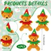 Haull 18 Pcs Stuffed Animals Bears Gifts Plush Bears Bulk Mini Soft Stuffed Toys Small Cute Plush Bear 4" for Kids Adults Party Favors Home Decoration(Christmas Elf)