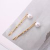 12PCS Pearls Hair Bobby Pins, Alloy Pearl Hair Clips, 3 Sizes Pearl Hair Barrettes, Wedding Pearl Hair Pins, Bridal Pearl Hair Accessories for Women Daily Use