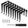 Cubicle Hangers Universal Partition Hanger Set Metal Black Cubicle Hooks Door Mirror Hanger Cubicle Wall Hooks Adjusted to Fit Panels with 1.35 to 3.5 in Inch Thickness for Office Whiteboard (8)