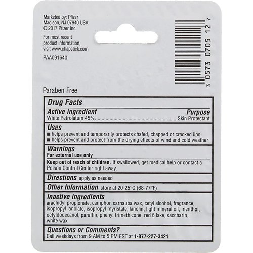 0.15 Oz Cherry Flavor Skin Protectant Flavored Lip Balm Tube (Pack of 2)