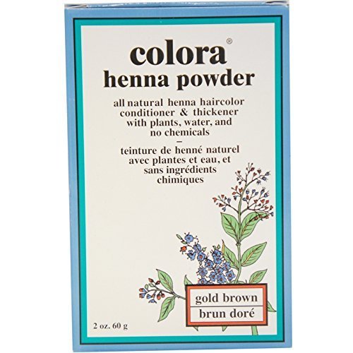 Colora Henna Powder Hair Color Gold Brown, 2 oz (Pack of 8)