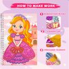 HBKJ Foil-Fun Art Gift for Girls - Magic Princess Gifts Foil Art Craft Stickers Book Supplies for Girls 4-5-6-7-8-9 Year Old Toddler Kids Activity Kit Travel Toys Christmas Birthday Gifts
