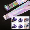 SILPECWEE 10 Rolls Neon Nail Foil for Long Acrylic Nails Holographic Nail Transfer Foil Transparent Broken Glass Holo Nail Art Foil Nail Design Stickers Fingernails Nail Accessories