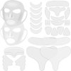 32 Pcs Facial Chest Neck Silicone Pad Reusable Face Forehead Patches Facial Sleeping Mask Cover for Smoothing Facial Chest Neck Forehead Eye Mouth (Clear,Milk White)