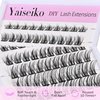 Manga Lash Clusters Eyelash Extensions Wispy Anime Eyelash Clusters Lash Extension 60pcs 8-16MM D Curl Volume Individual Lashes Clusters Natural spiky lash clusters DIY Eyelash Extension at Home