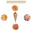 homeemoh 30 Pcs Kraft Paper Confetti Cones, 17x17cm(6.69x6.69inch) Wedding Confetti Cones