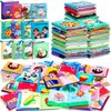 Mooliwe 24 Pcs Baby Bath Books, Nontoxic Fabric Soft Crinkly Cloth Books, Infants Toddlers Touch, Early Education Toys Birthday Gifts, Learning Books for Toddlers, Infants, and Kids