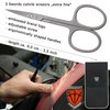 3 Swords Germany - brand quality STAINLESS STEEL INOX CURVED CUTICLE SCISSORS (1 PIECE) with case for manicure pedicure - nail care by 3 Swords - Made in Germany