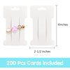 Mototo 200 PCS Hair Clip Bow Display Cards Hair Barrettes Jewelry Display Holder Rectangle Paper Cardboard for Hair Accessories Display and Organizing, 4 x 2-1/2 Inches (White)
