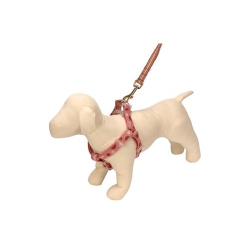 Fox & Hound Ltd. Pink & Brown Polka Dot Ribbon Collection Dog Harness Size: XSmall