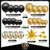 AivaToba Black and Gold Party Decorations, Set of 126 Balloon Arch Kit, Birthday Balloon Garland for Party Decorations