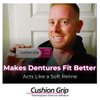 Cushion Grip Thermoplastic Denture Adhesive, 1 oz (Pack of 5) Makes Loose Dentures Fit Better and Stay in Place [Not a Glue Adhesive, Acts Like a Soft Reline]