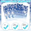 Zhehao 96 Pcs Winter Wonderland Decorations Blue Paper Winter Wonderland Plates and Napkins Disposable Christmas Snowflake Party Supplies Blue Xmas Decoration Tableware Set for 24 Guest Birthday Party