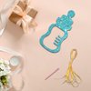 Happy Half Birthday Banner, Baby Shower Party Decoration Favors, Baby 6 Months Happy Half feeding bottle Sign Banner, 1/2 Birthday Baby Shower Party Supplies, Sky Blue, 6.3 Feet