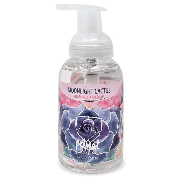 Primal Elements Nourishing Foaming Hand Soap, Gentle Hand Wash for Softer and Cleaner Hands, Washes Away Dirt – 9.5 FL OZ (Moonlight Cactus, 1-Pack)