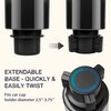 Seven Sparta Car Cup Holder Expander with Adjustable Base, Compatible with Hydro Flasks 32/40 Ounce, Compatible with Yeti Ramblers 20/26/30 Ounce, Other Bottles in 3.4"-3.8" (Black)