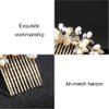 ZBJBinCH Bridal Hair Comb, The Latest Style Bridal Hair Accessories Is A Wedding Necessities, Pearl Hair Accessories for The Bride and Her Bridesmaids (Gold)