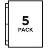 Avery Binder Pockets for 3 Ring Binders, Clear, Pack of 5 Binder Pockets (75243)